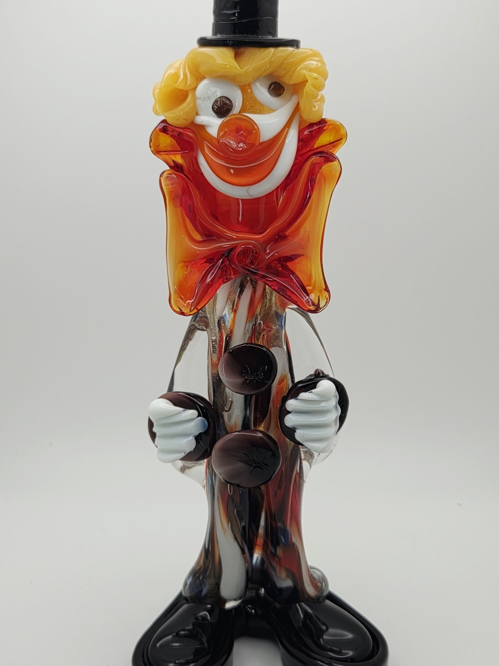 Vtg Murano Clown Art Glass Venetian Venezia Veneziano Italian Figurine 9"